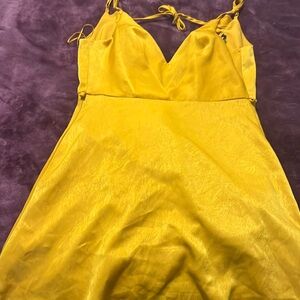 Fashion nova mustard yellow dress